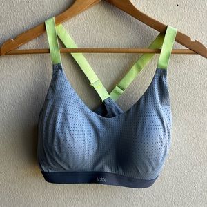 Victoria’s Secret Sport - gray sports bra with lime green straps